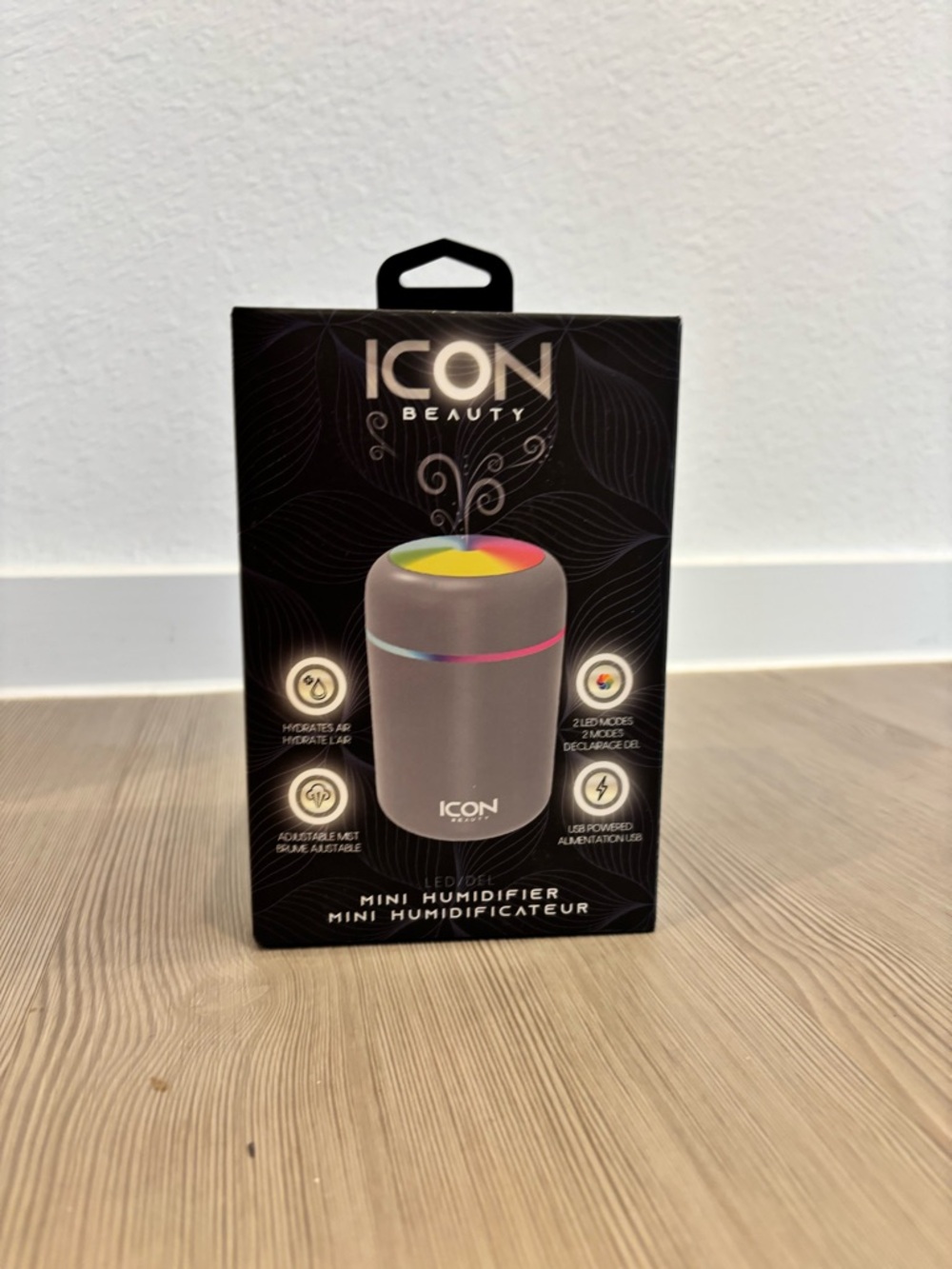 ICON Beauty Mini Humidifier - Gray with Multi-Color LED